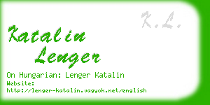 katalin lenger business card